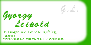 gyorgy leipold business card